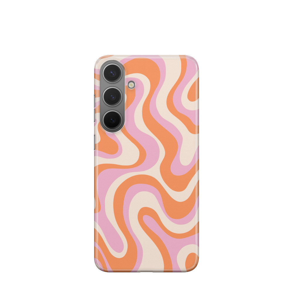 Samsung Galaxy S24 Plus Gummi Hülle Sunset Swirl 1 - Rosa
