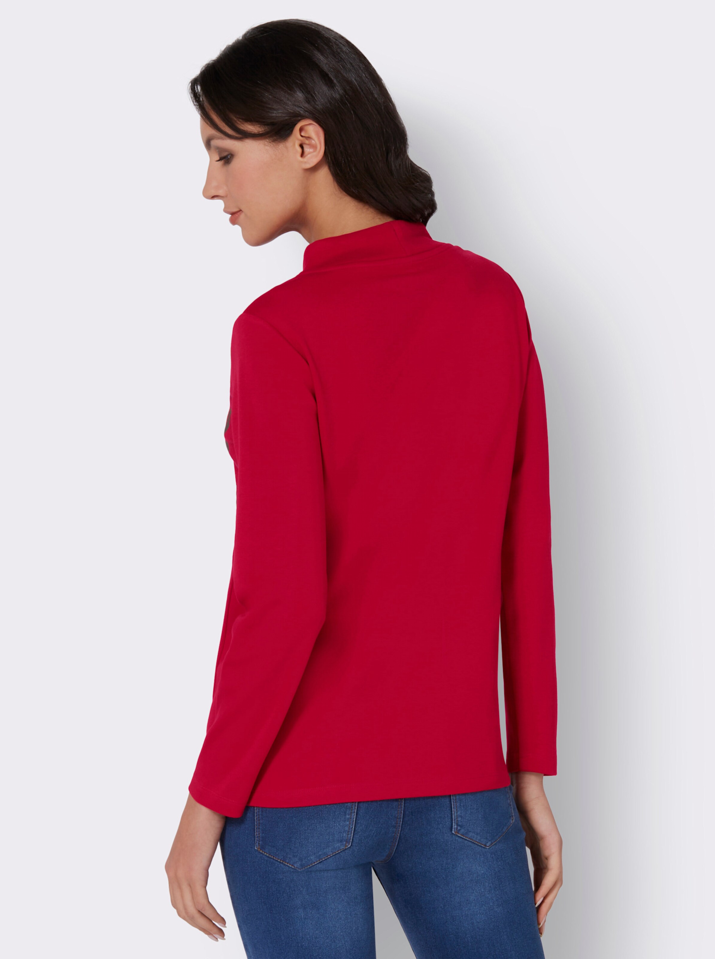 Sweatshirt mit Glitzersteinchen im Vorderteil