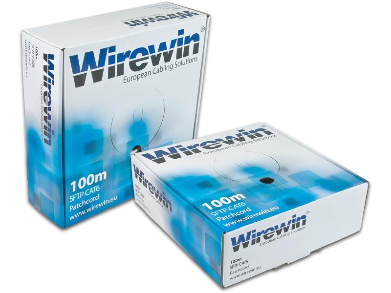 Wirewin Rangierkabel VKBOX KAT6 PATCH Cat 6, S/FTP, 100 m, KAT6 Patchkabelbox, grau, S/STP