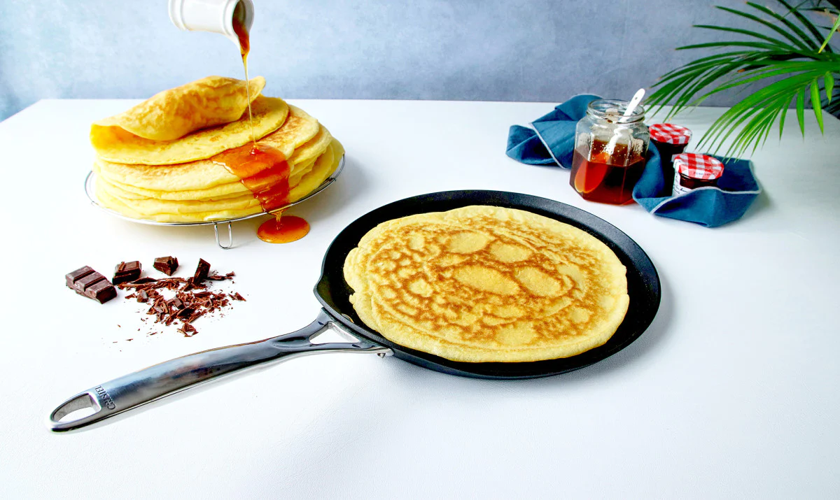 Crêpière aluminium - anti-adhésif Exceliss+ Castel'Pro fixe 28cm Crist