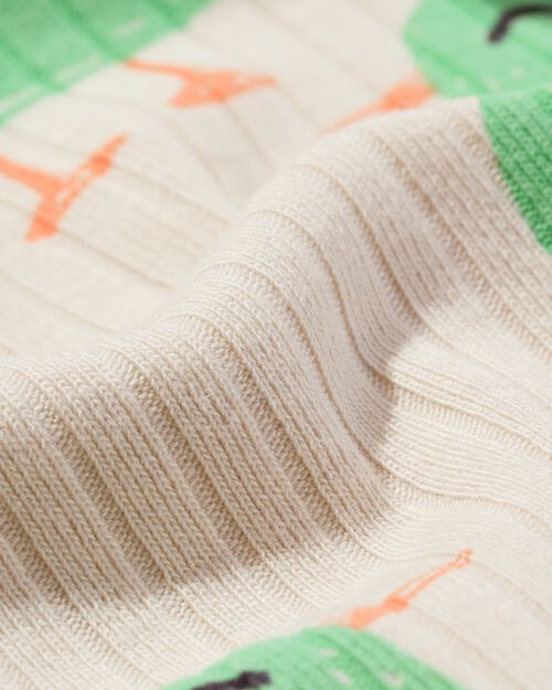 body évolutif côtelé en bambou extensible poules beige
