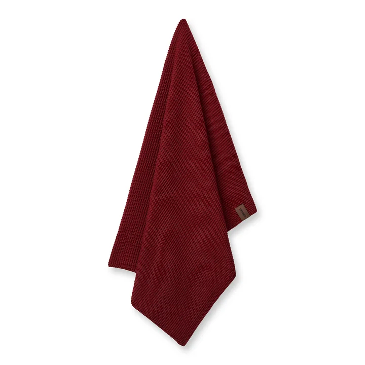 Humdakin - Küchenhandtuch aus Strick, 45 x 70 cm, maroon