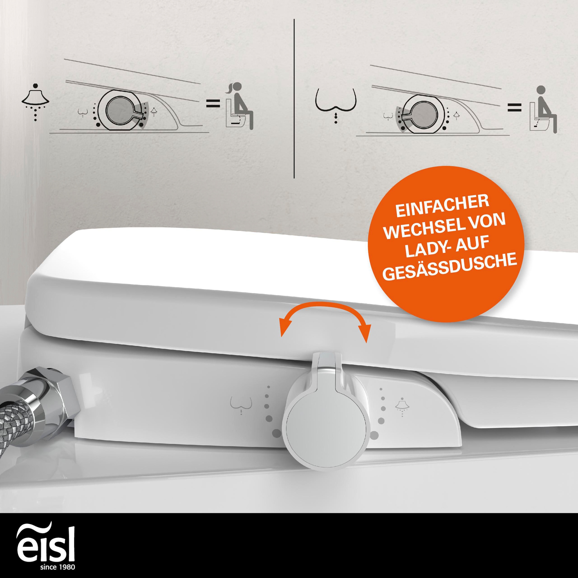 Eisl Dusch-WC-Sitz »Bidet Einsatz« Absenkautomatik, Schnellverschluss