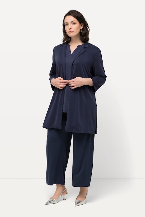 Jersey-Blazer, Reverskragen, 3/4-Arm, Modalmix