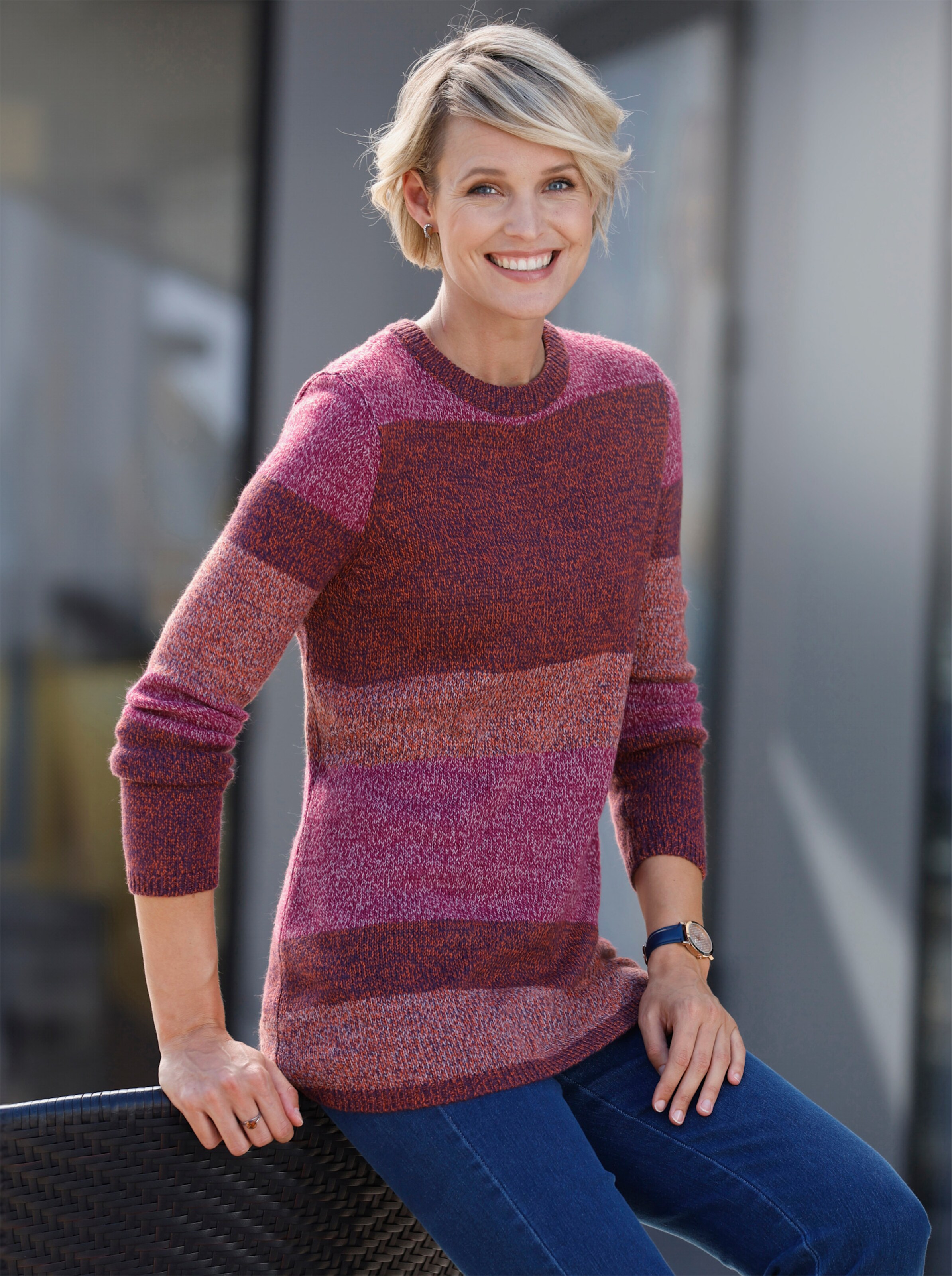Rundhals-Pullover