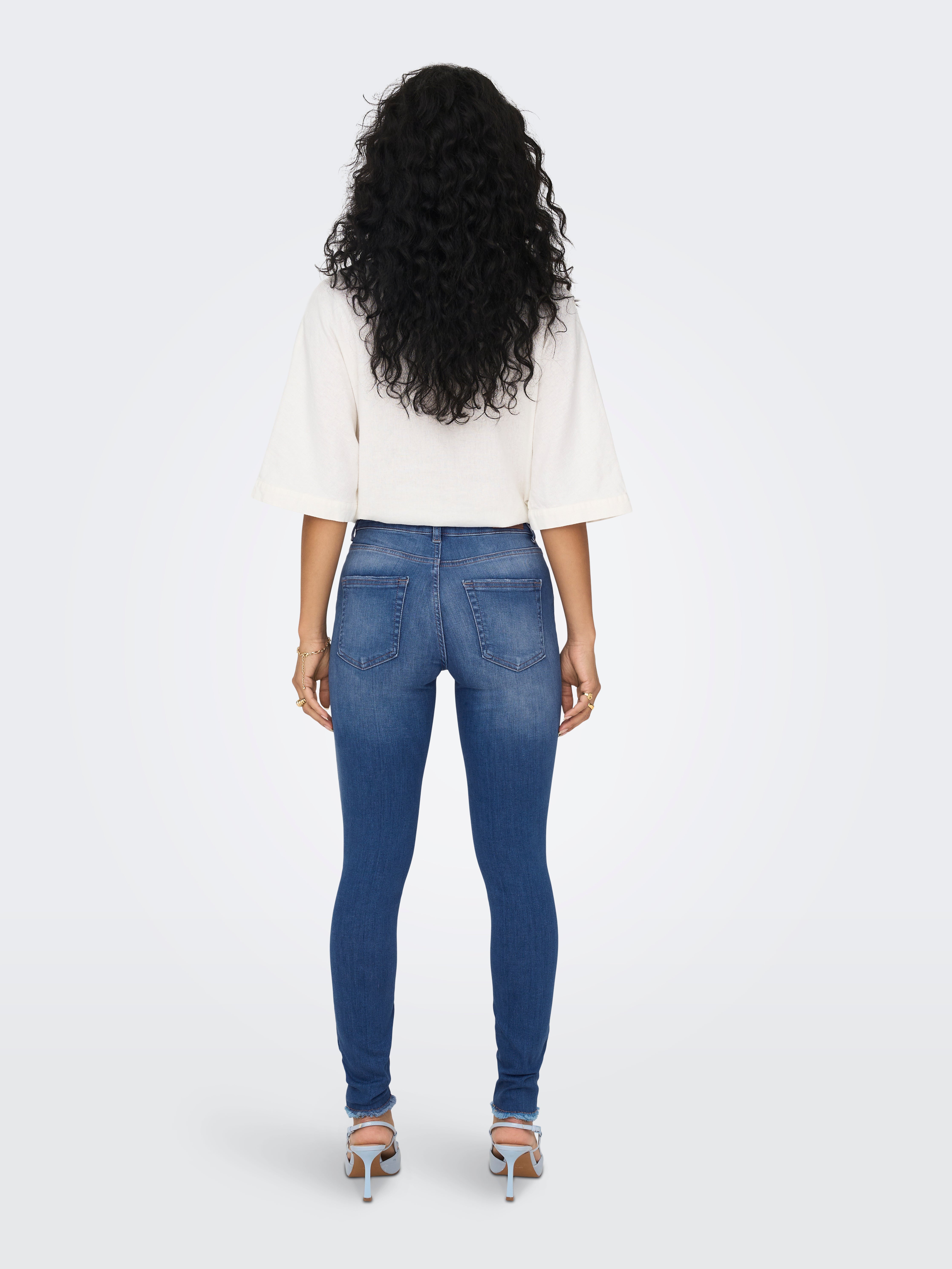 ONLBLUSH Mittlere Taille Skinny Fit Jeans Medium Blue Denim