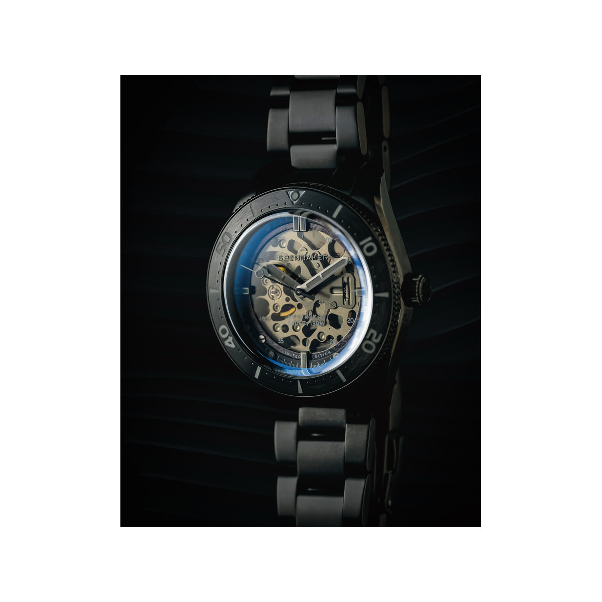 Montre SPINNAKER Midcroft homme automatique bracelet acier noir