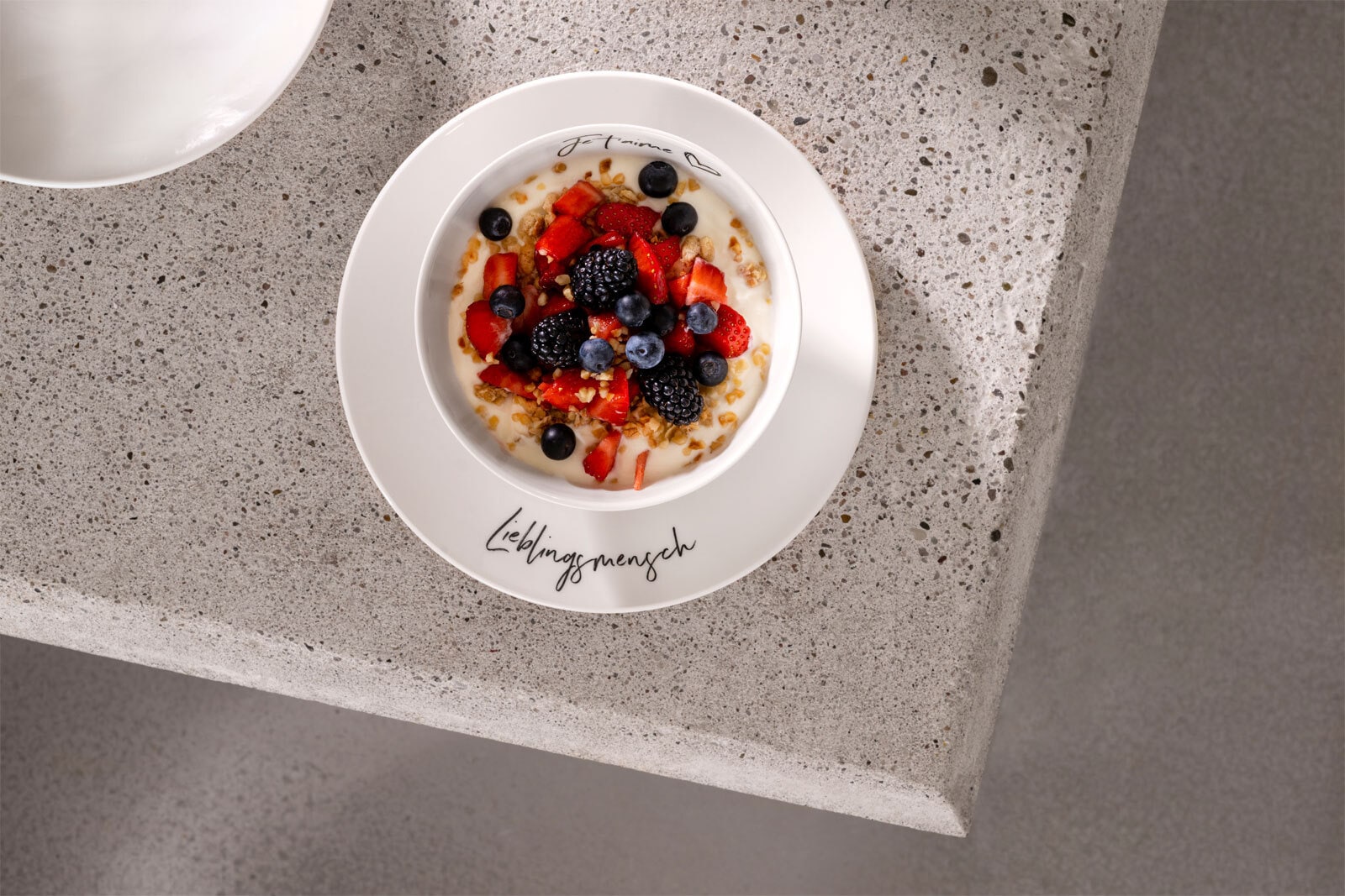 Villeroy & Boch Frühstücksteller STATEMENT LIEBLINGSMENSCH 21 cm Porzellan weiß
