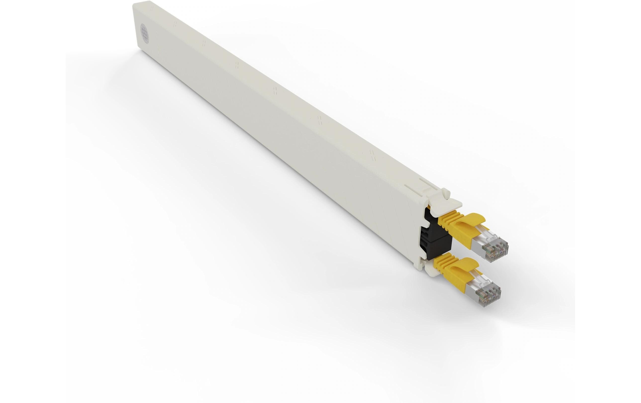 patchbox.one / Cassette / 8RU / Cat 6A, STP, 0.8 m, GelbAll-in-One Lösung für Ordnung im Netzwerkschrank