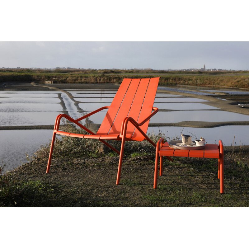 Table d'extérieur basse, Repose-pieds OUDON - structure aluminium