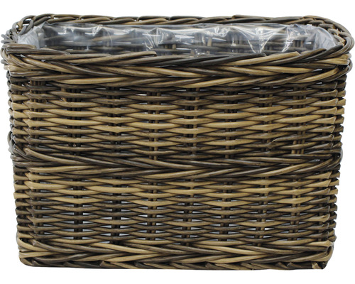 Lafiora polyrotan mand, 48 x 32 x 30 cm, bruin