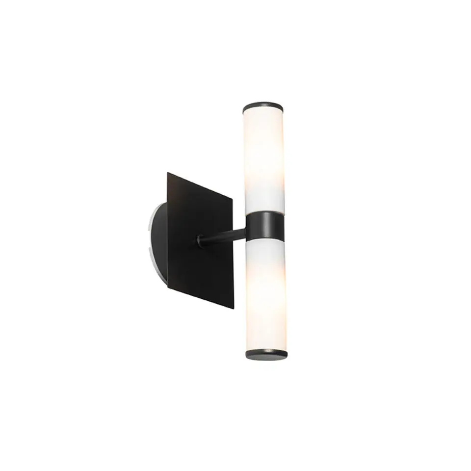 Qazqa wandlampen bath zwart g9