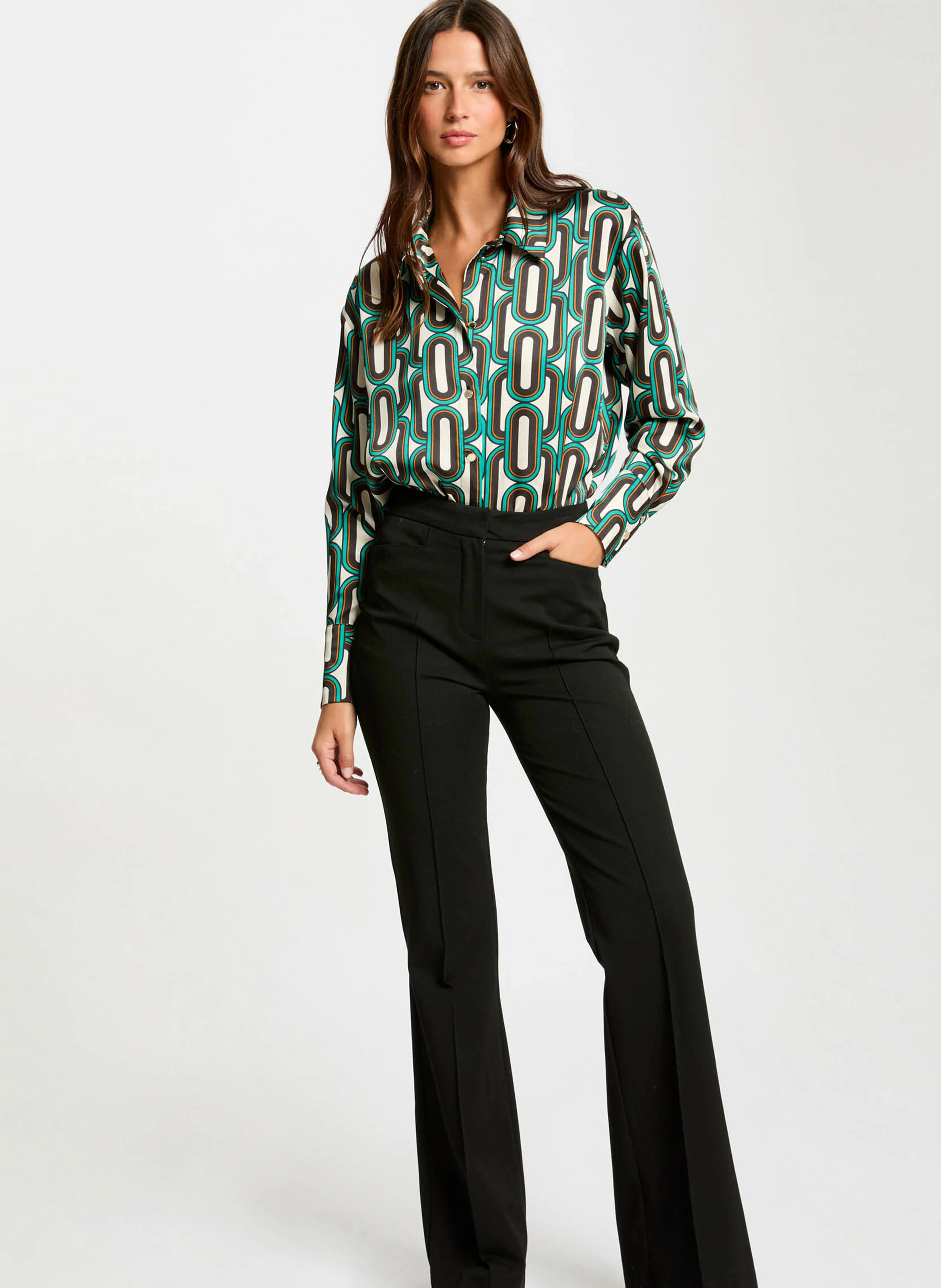 CINO.F - Chemise droite imprimée| Multicolore
