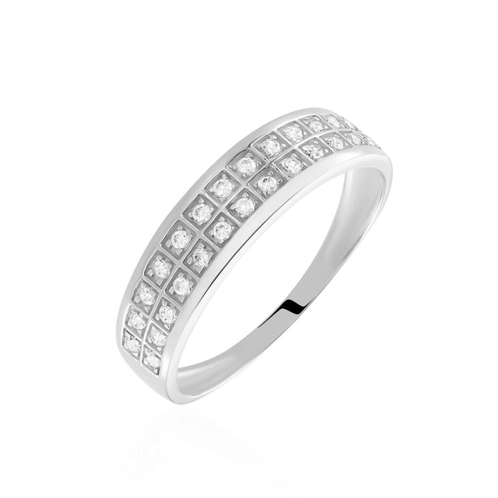 Bague Morjana Or Blanc Oxyde De Zirconium