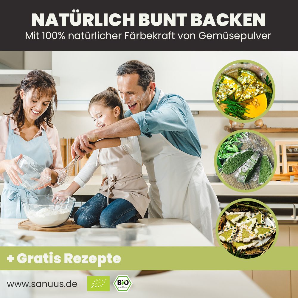 SANUUS® VegiX Weizenmehl 550 mit natürlichem Spinatpulver