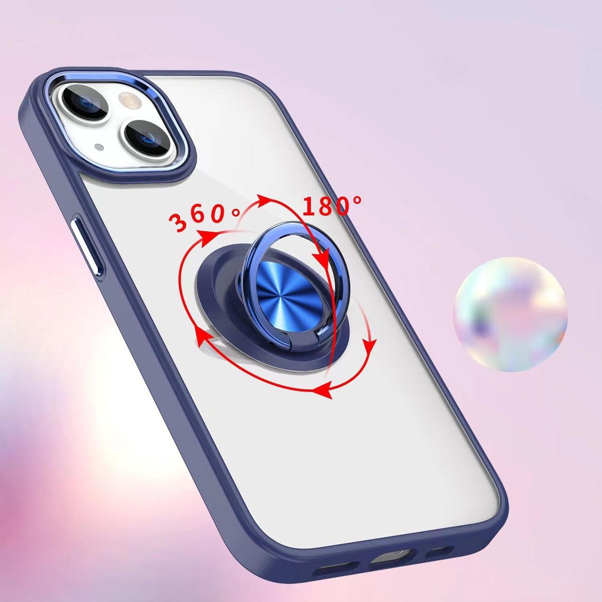 Schutz Handy Hülle für Apple iPhone 15 Case Cover Ring Halter Bumper Etuis Neu