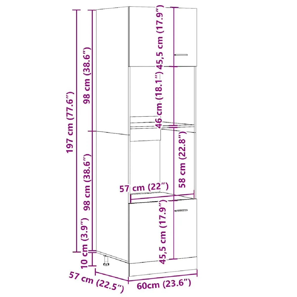 VidaXL Armoire à Micro-ondes - Chêne Artisanal