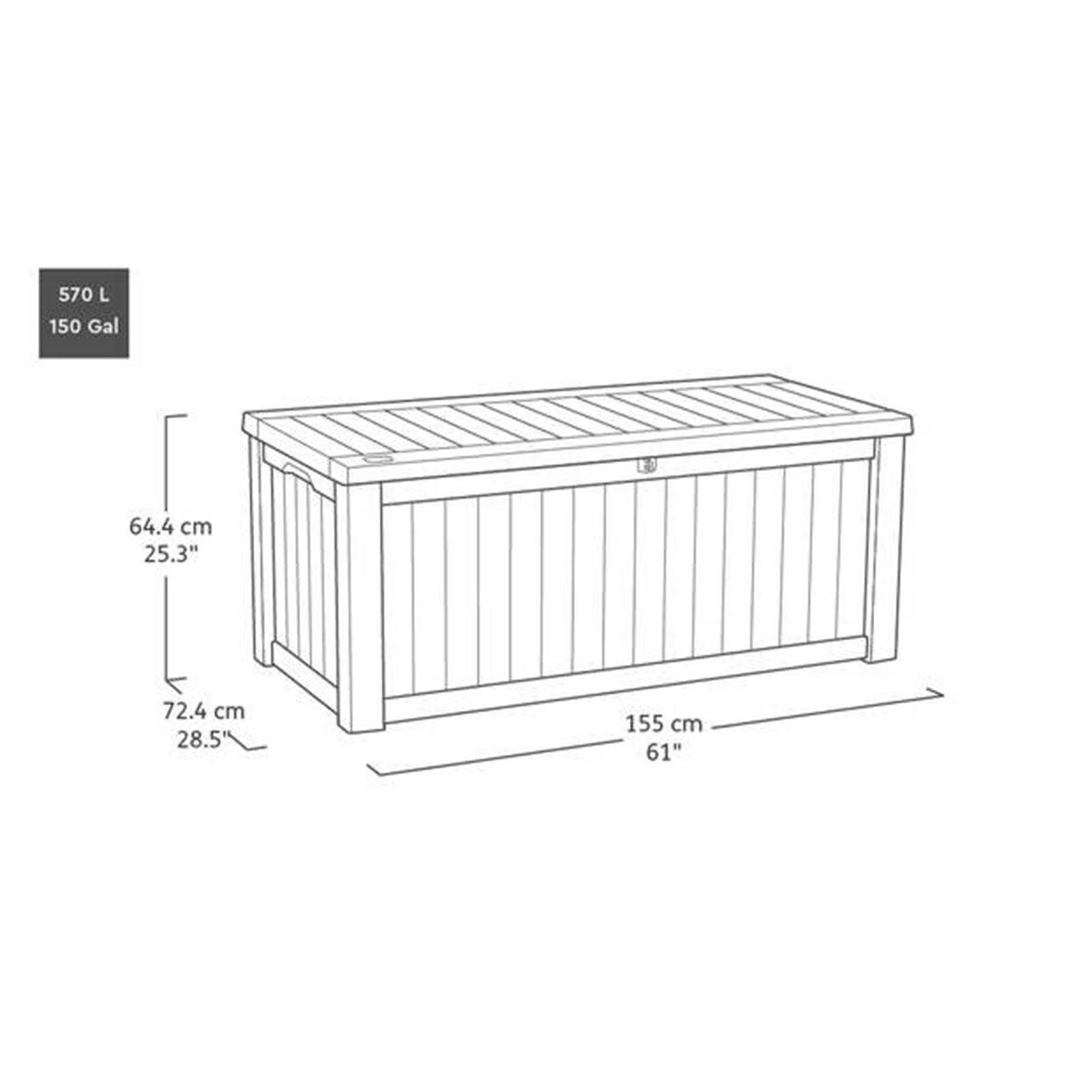 Keter opbergbox Westwood + 570L