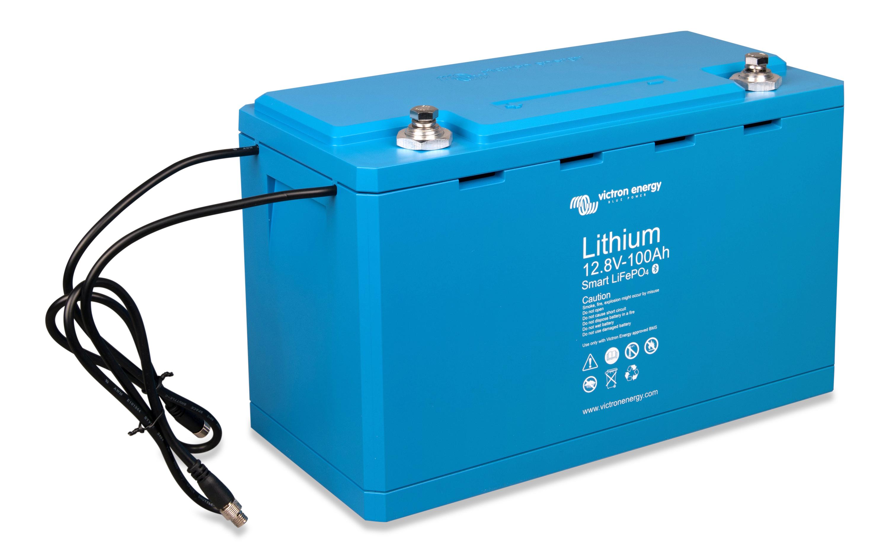 Batterie LiFePO4 12.8 V 100 Ah smart<br>Hochleistungs LiFePO4 Akku mit 100 Ah Kapazität