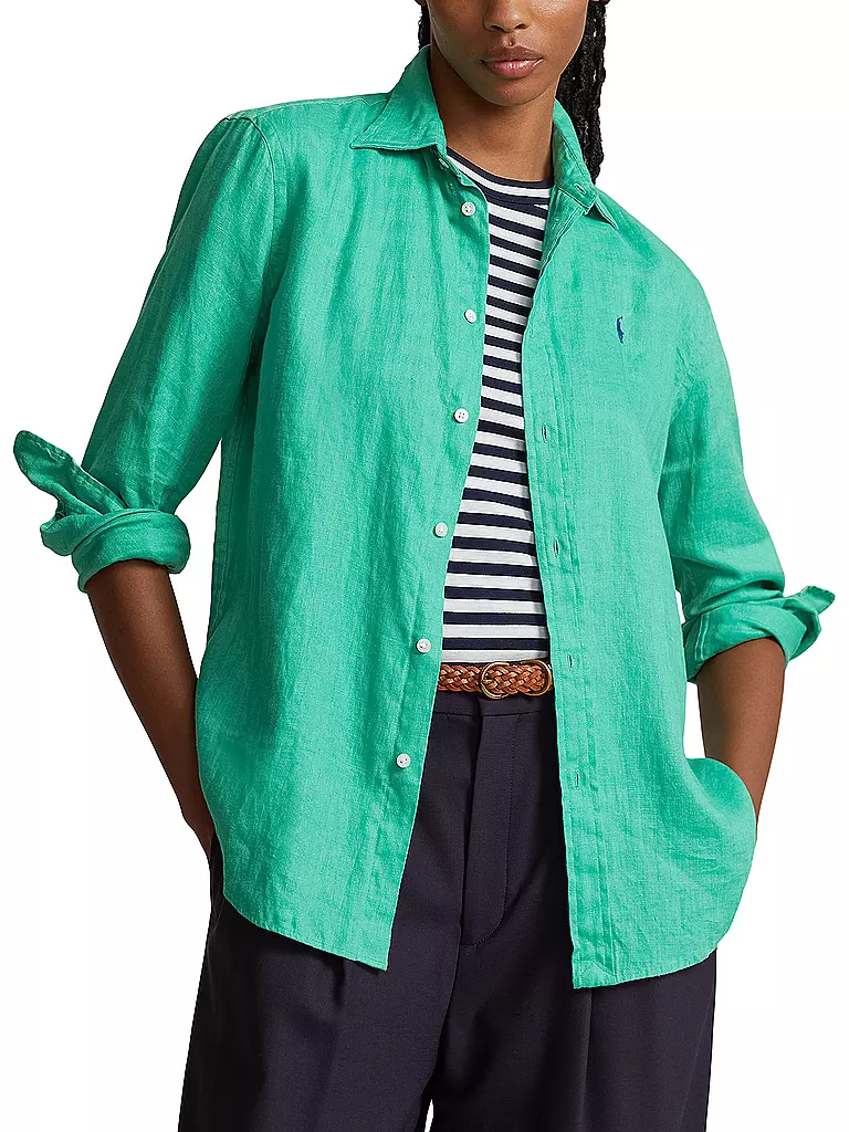 POLO RALPH LAUREN Leinenhemd grün