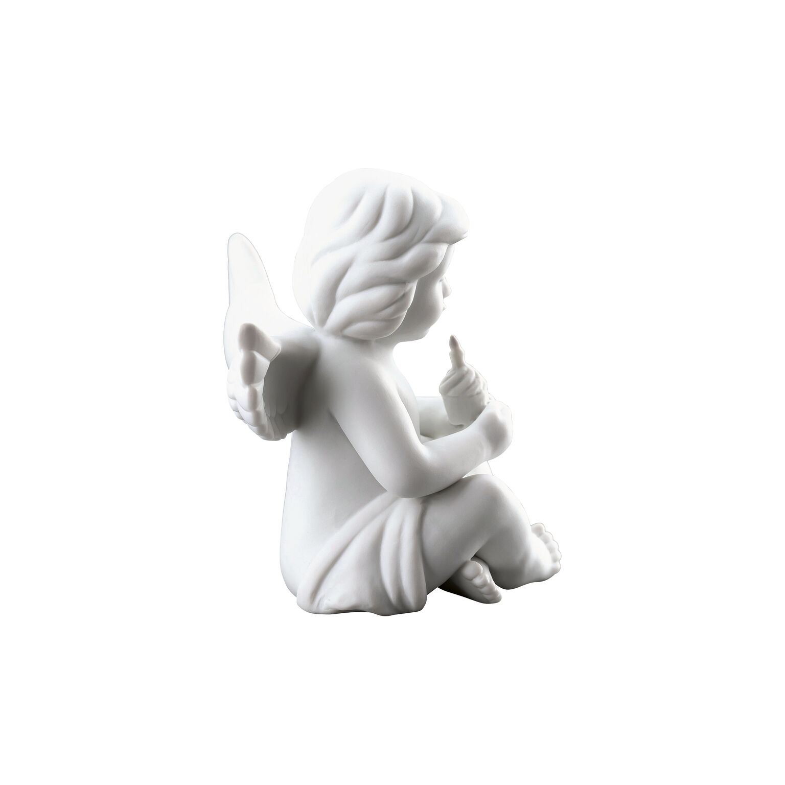 Angels Weiss matt Engel mit Geburtstagskuchen