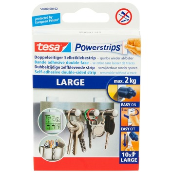 Tesa Powerstrip strips groot wit 10 stuks