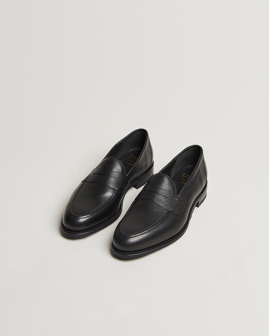 Loake 1880 Imperial Grained Penny Loafer Black