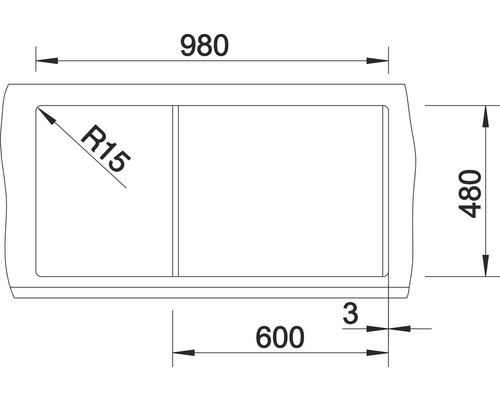 Blanco METRA XL 6 S spoelbak, 1000 x 500 mm, wit, 515280