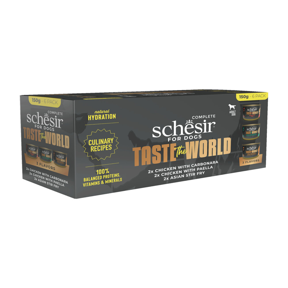 Schesir Taste The World Hond Variatie-Pack6 x 150 gr