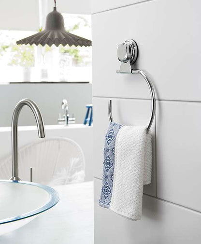 Anneau porte serviettes à ventouse Bestlock chrome