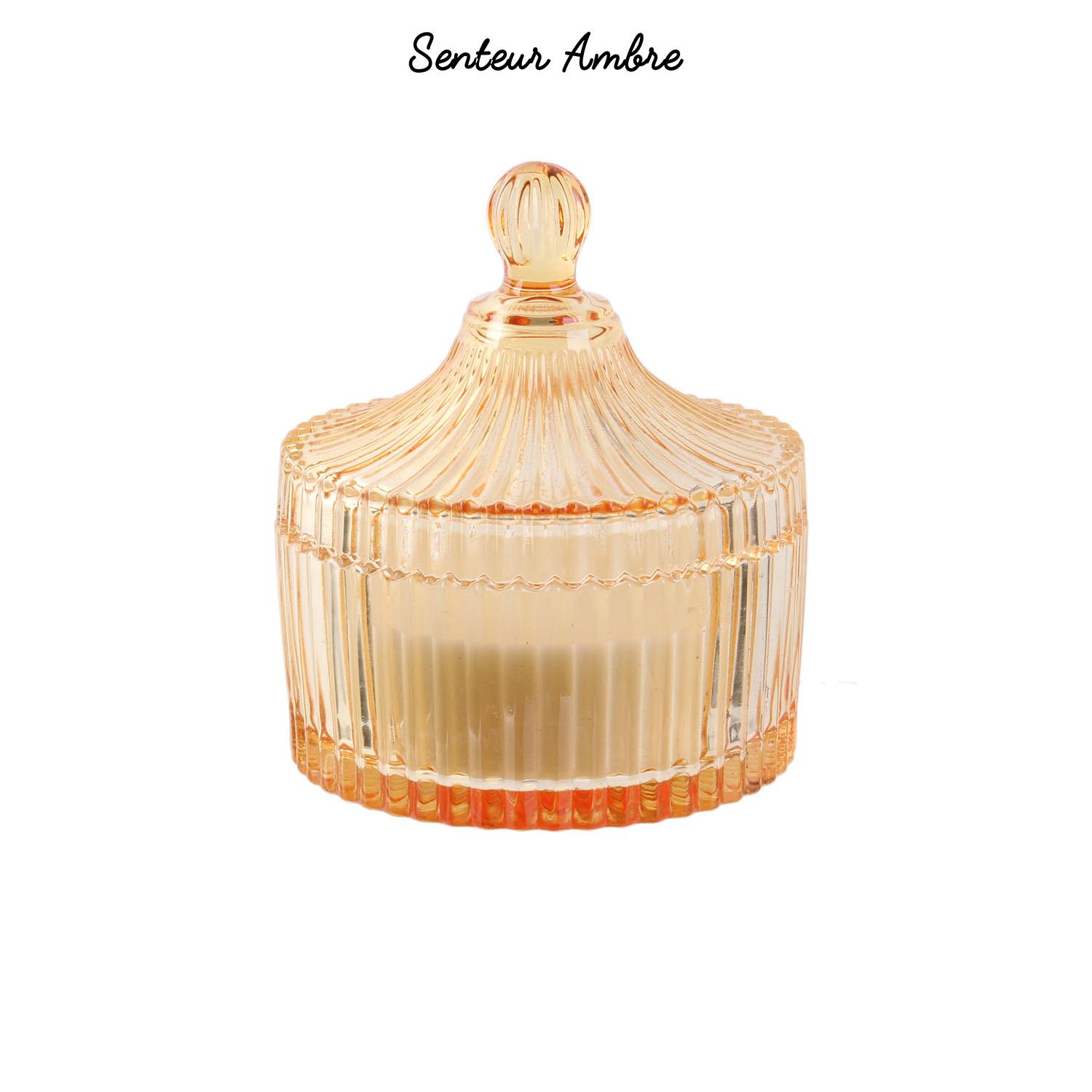 BOUGIE BOHEME ECRIN EN VERRE 10X12.5CM