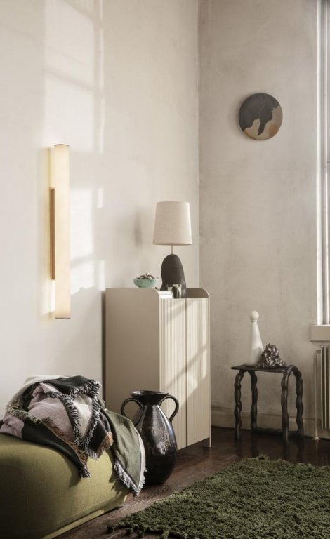 Ferm Living Vuelta wandlamp 100 LED wit/messing