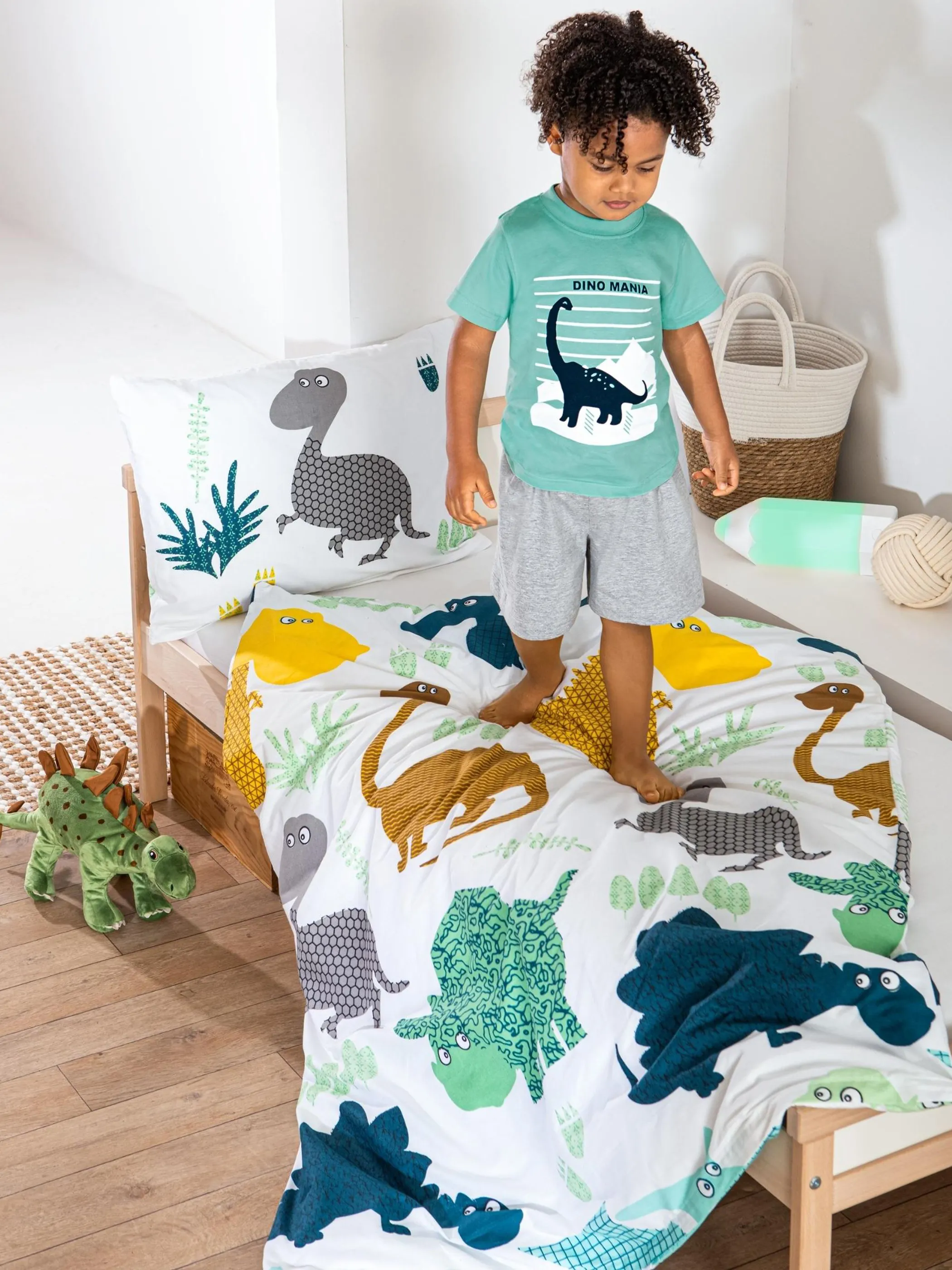 Jungen Shorty Schlafanzug mit Print