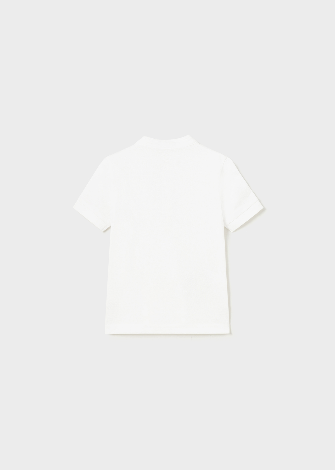 Camisa polo de algodão sustentável com gola mandarim para bebê