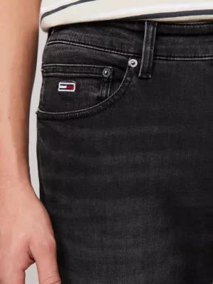 Calça jeans preta slim Scanton