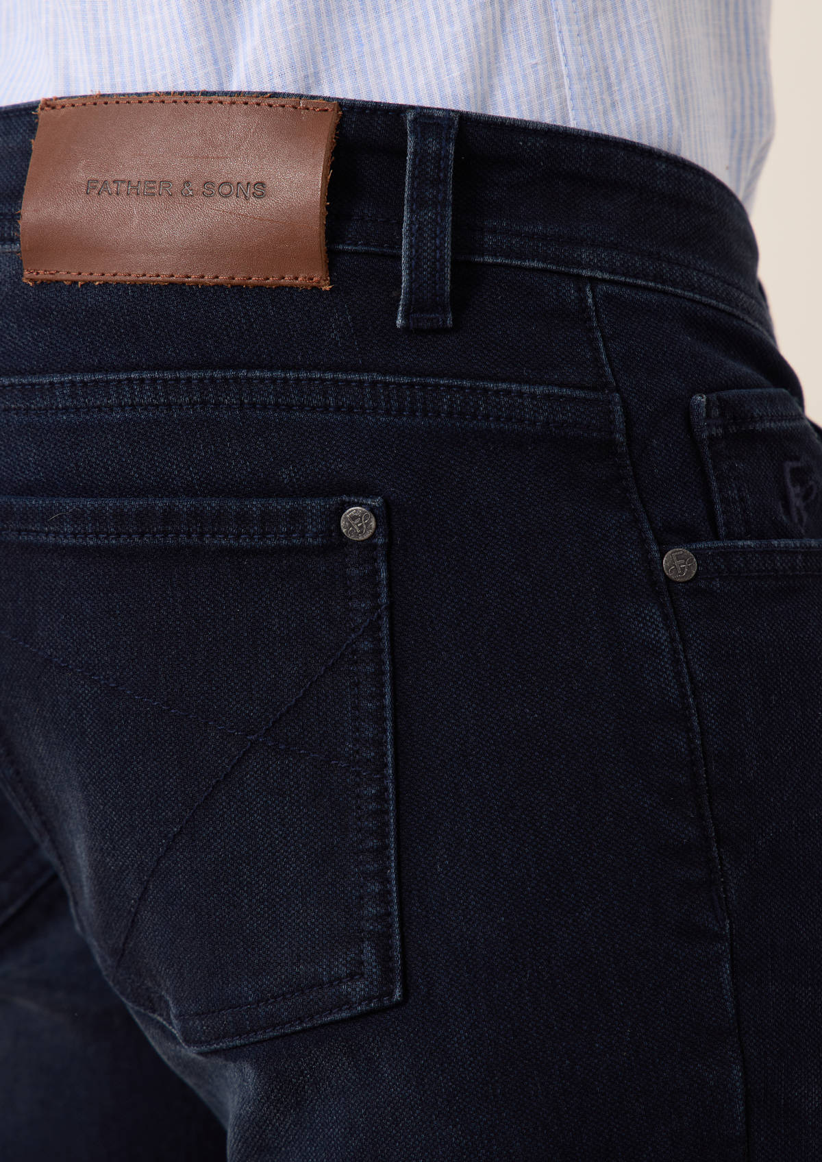 Jean skinny en coton mélangé stretch bleu marine