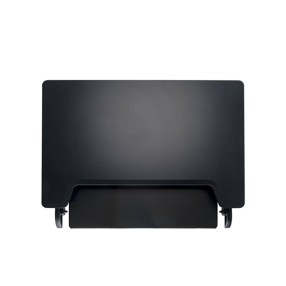 Sit Stand Höhenverstellbarer Alu Stehpult Tischaufsatz Ständer für Laptop / Monitore und Maus / Tastatur - Weiss