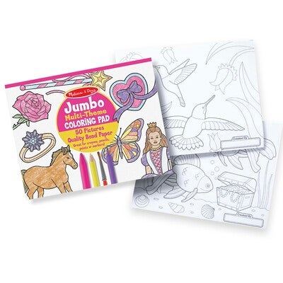 Melissa & Doug Fargeleggingsbøker Sett - Princess, Animals og Multi-theme