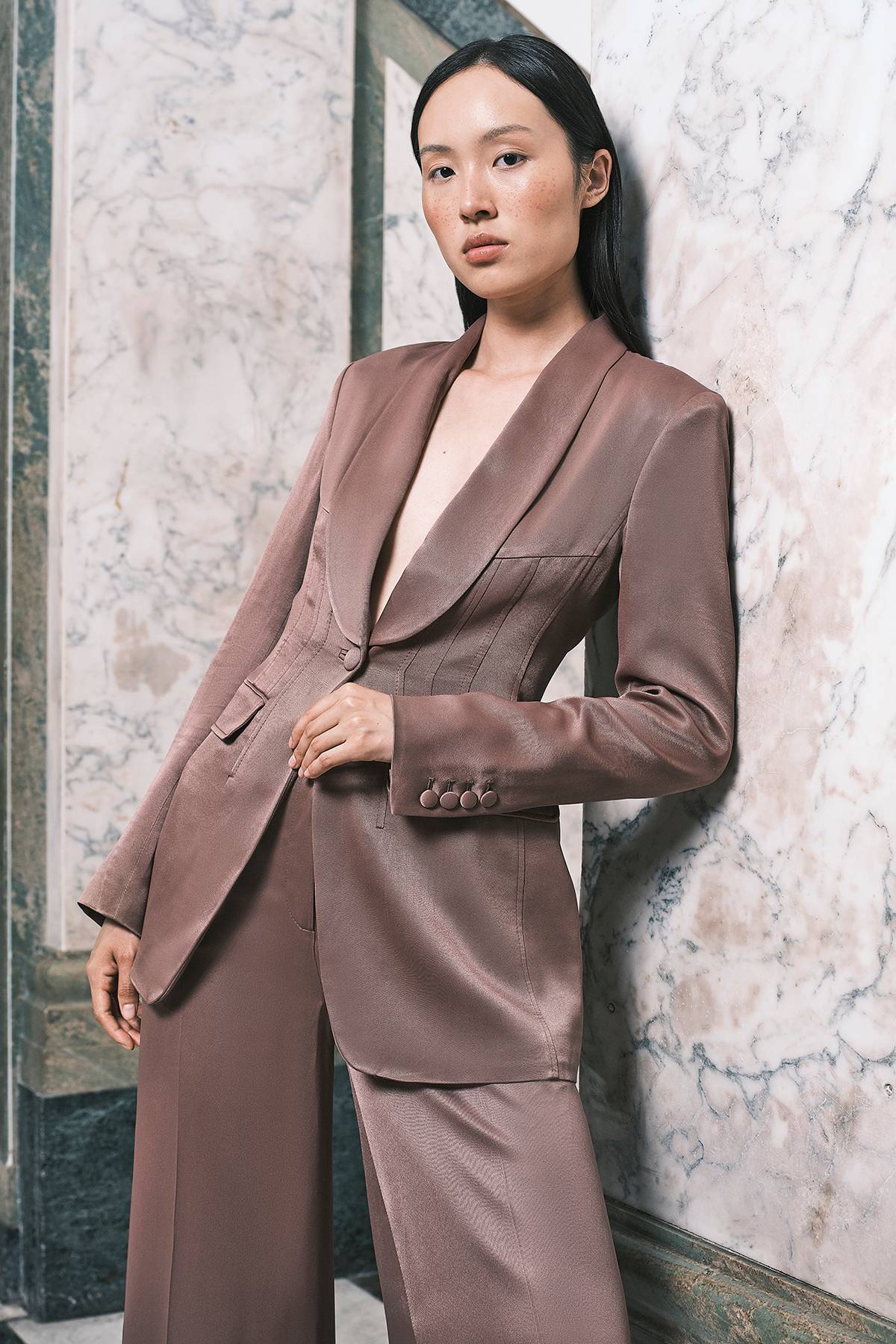 KarenMillen Blazer Structuré En Viscose Satinée