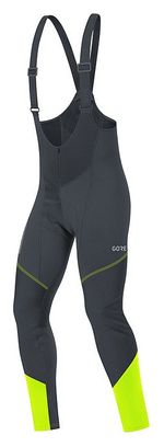 Cuissard à Bretelles GORE C3 GORE WINDSTOPPER Noir/Jaune Fluo