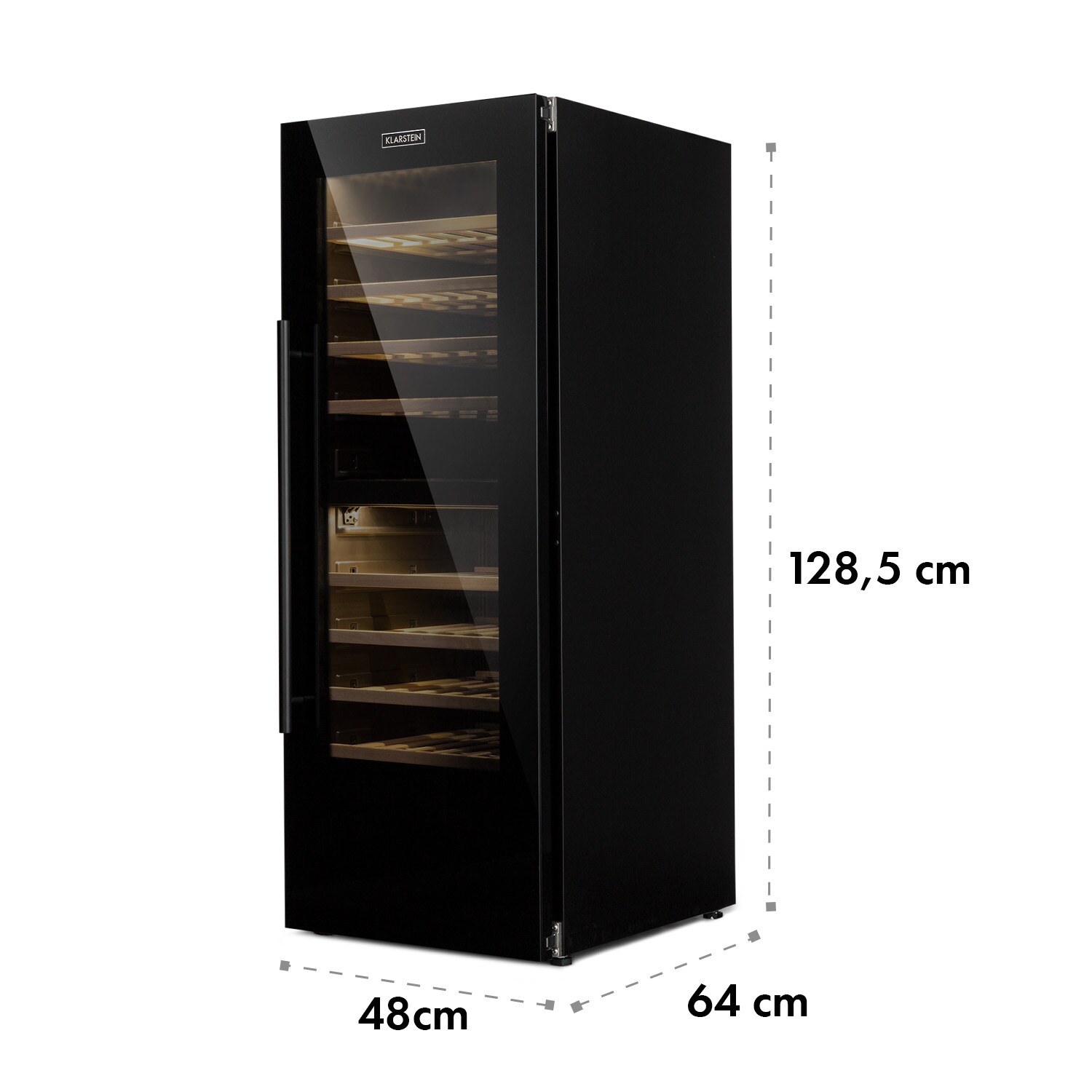 Barossa 77 Duo Weinkühlschrank 2 Zonen 191 L 77 Fl. Touch LED schwarz