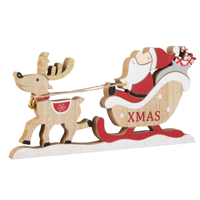 Nikolausschlitten Xmas - ca. 29,5 x 2 x 15 cm