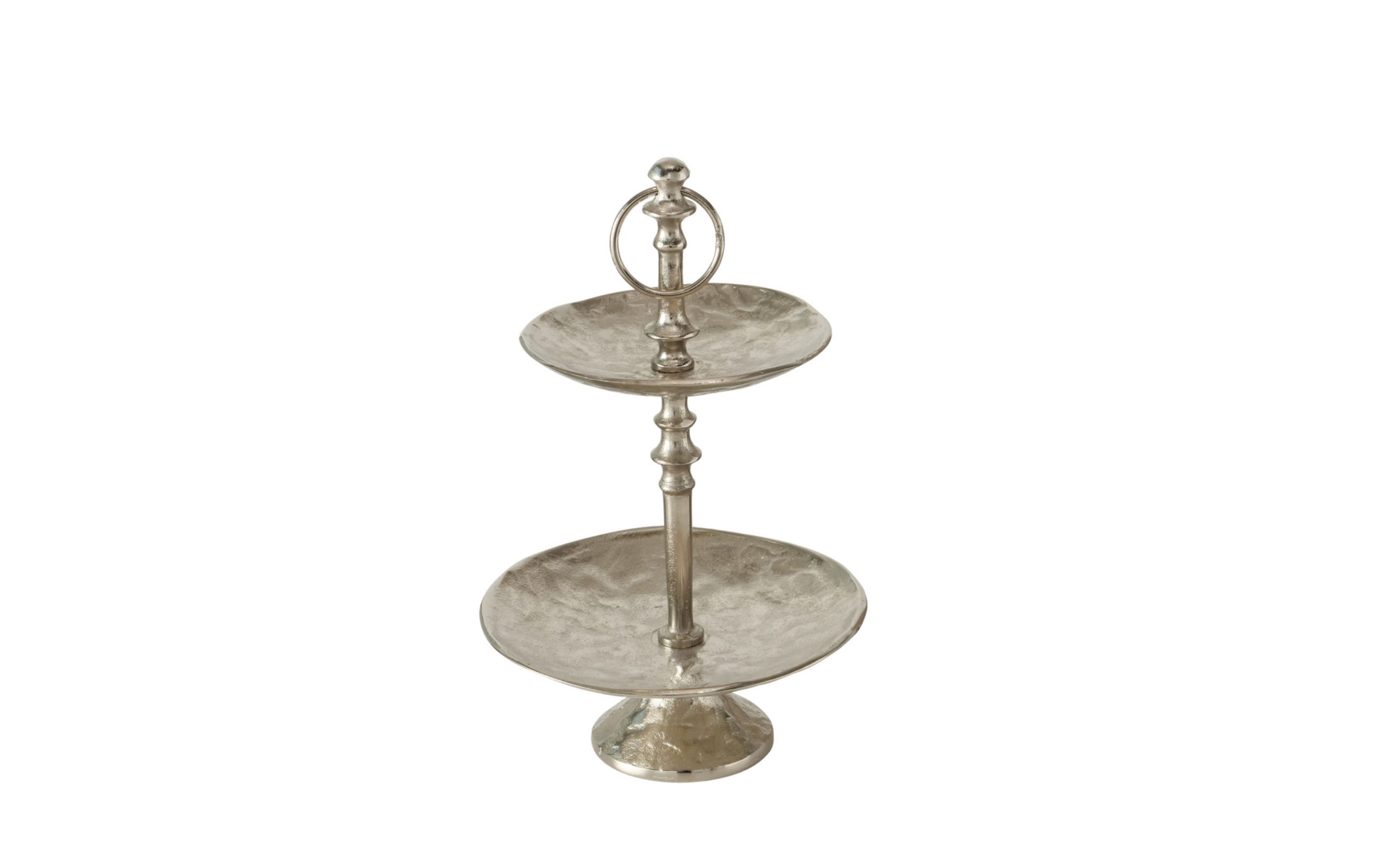 Etagere Saviour, Aluminium, silber, 35 cm