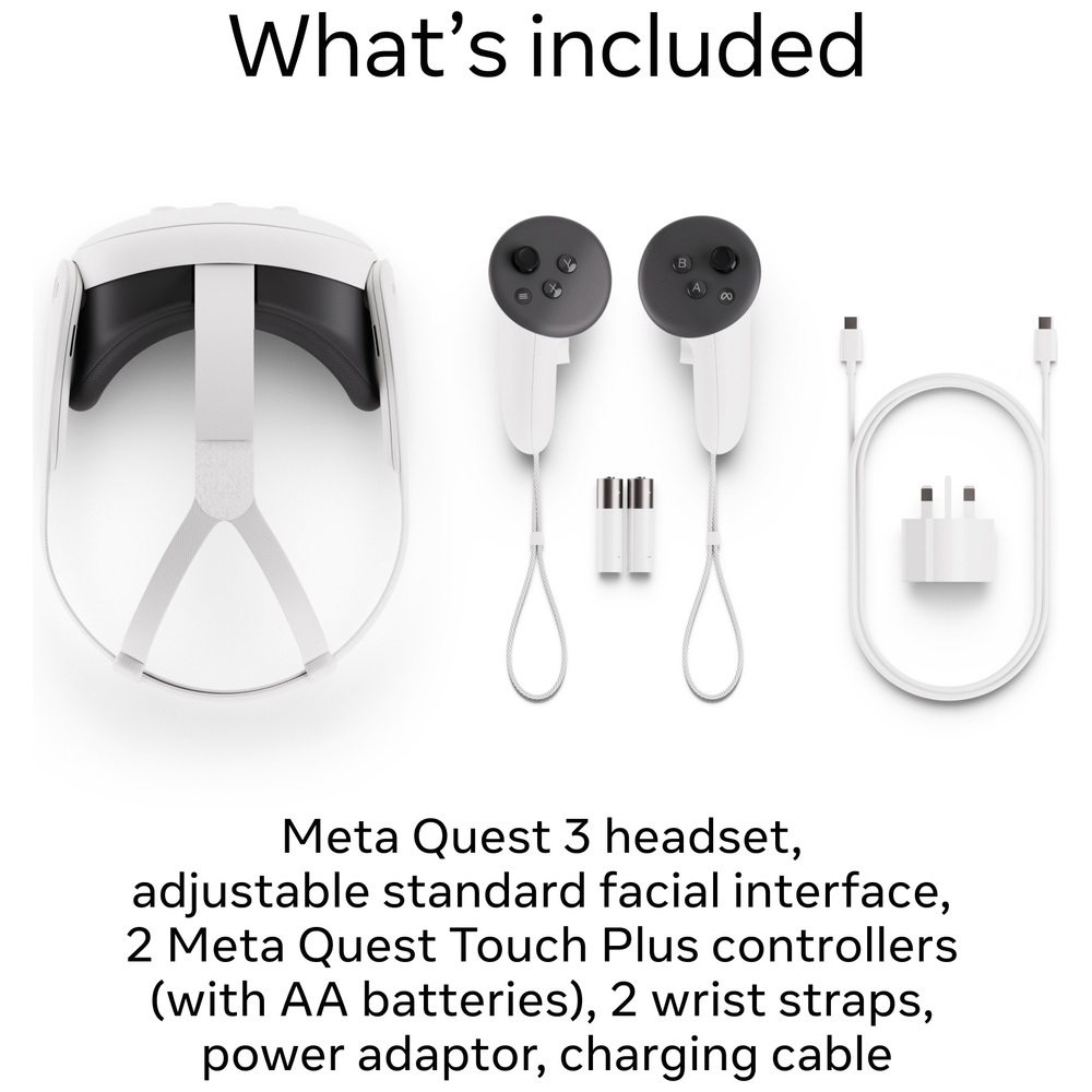 Meta Quest 3 512GB All-in-One Mixed Reality Headset und Controller