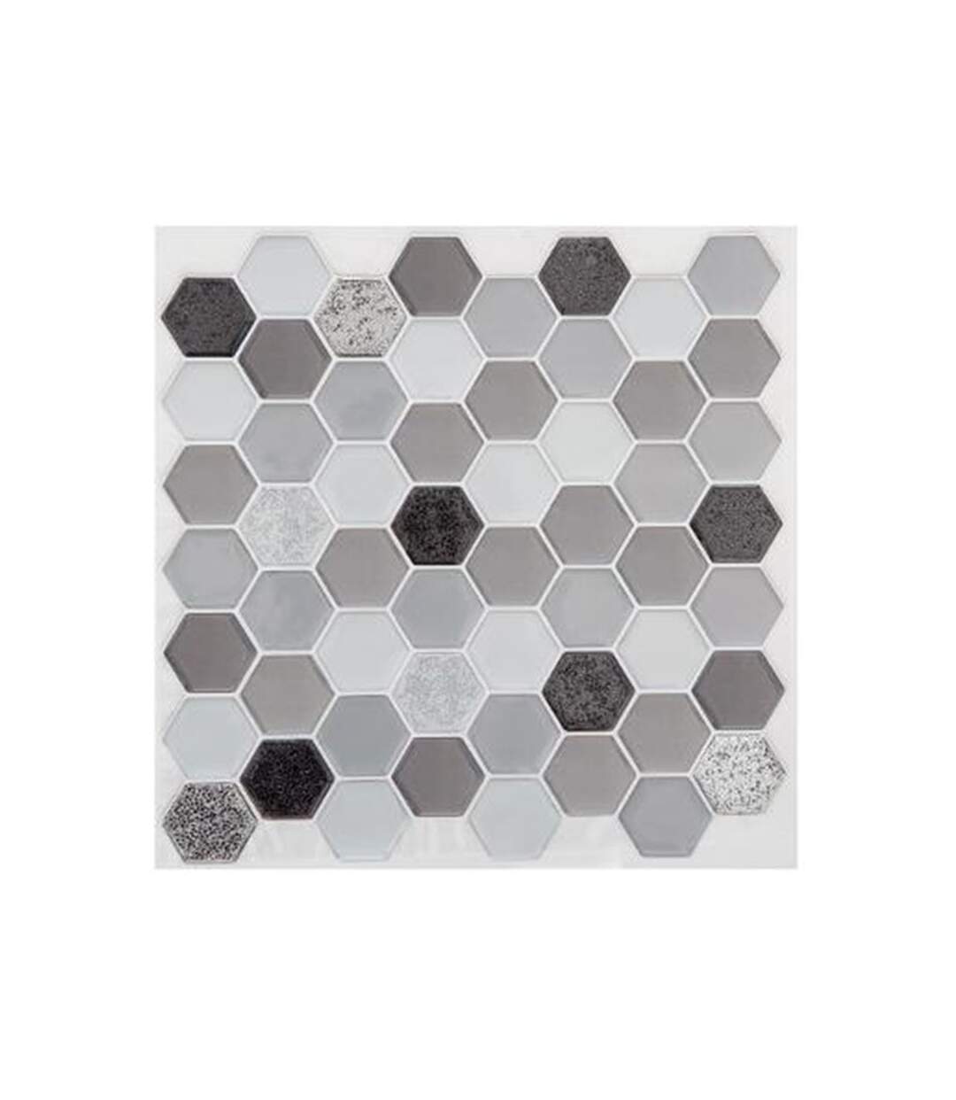Lot de 2 Stickers Carrelage Hoxa 25x25cm Noir