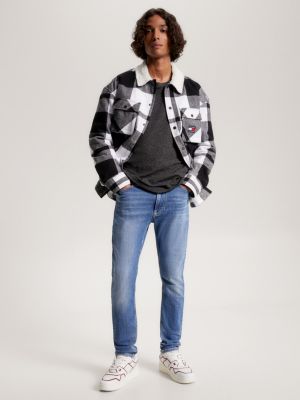 Calça jeans skinny desbotada Simon