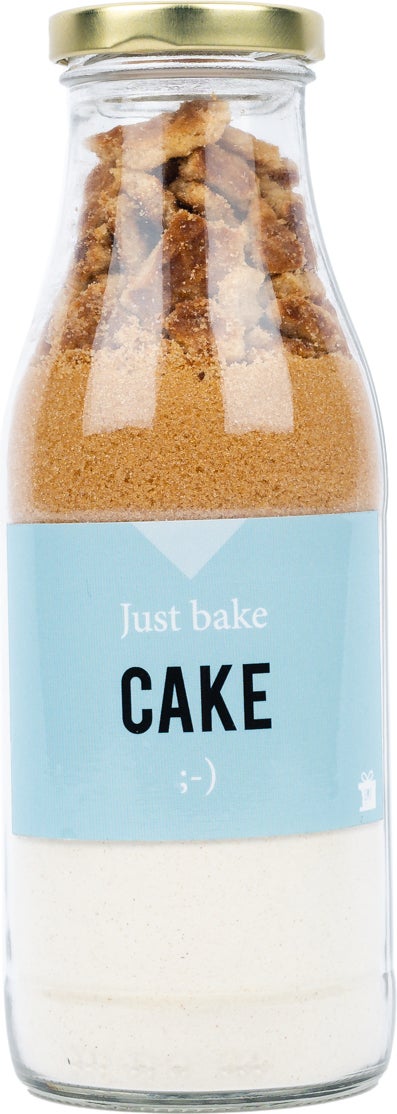 Cakemix in fles 'just bake cake'