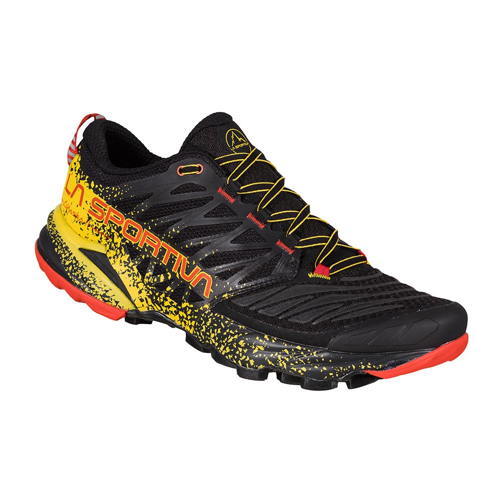 La Sportiva AKASHA II - Chaussures de trail Homme black/yellow
