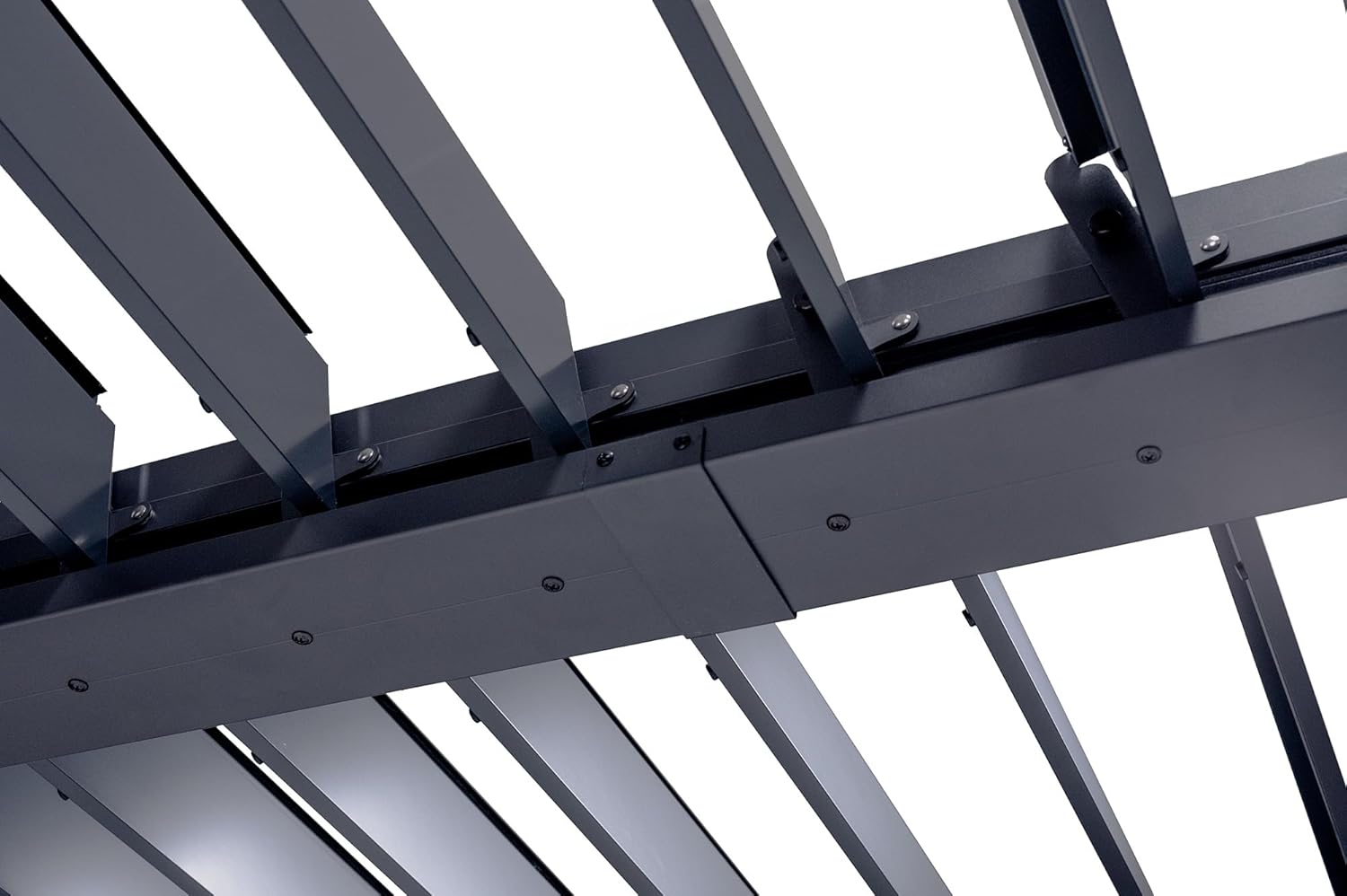 Cazeboo Piana 3x2,5m selbsttragende bioklimatische Pergola aus grauem Aluminium