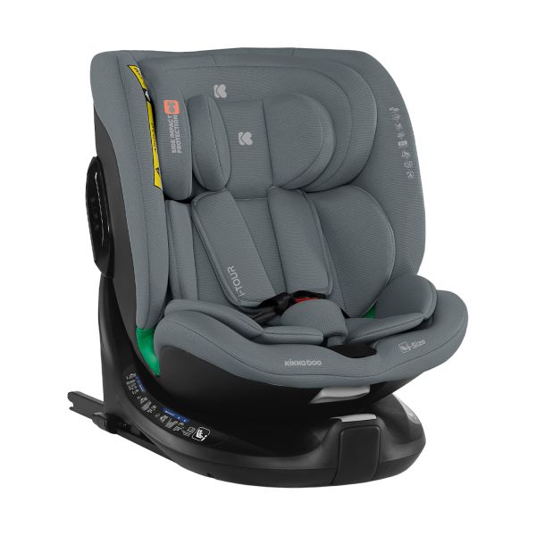 Kikkaboo i-Tour Autostoel i-Size - Groep 1/2/3 (40-150 cm) - Lichtgrijs